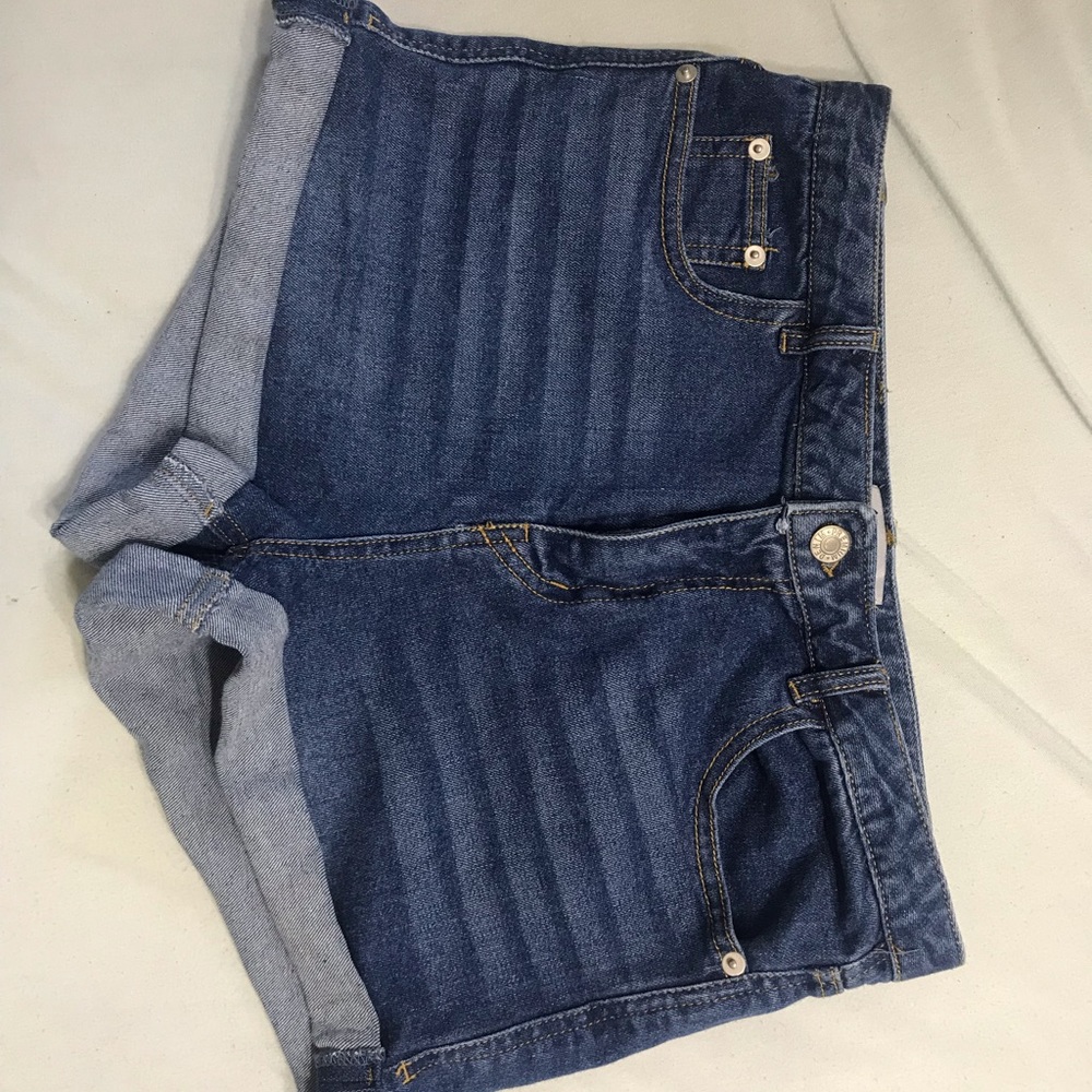blue jean shorts